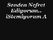 seni sevmiyorum
